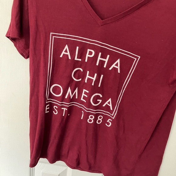 Alpha Chi Omega Sorority V Neck Tee - Picture 2 of 2